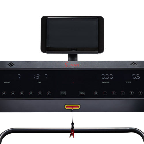 Capacitive Touchscreen LED Display | Track speed, time, distance, calories, incline, and pulse, and easily navigate 18 built-in programs with the responsive capacitive touchscreen.