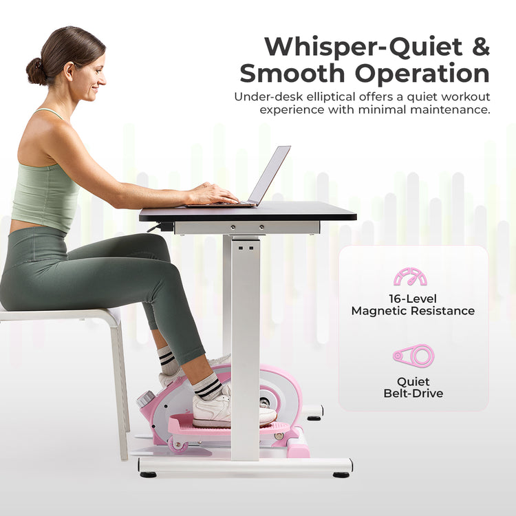 Smart Under Desk Mini Elliptical Exercise Trainer