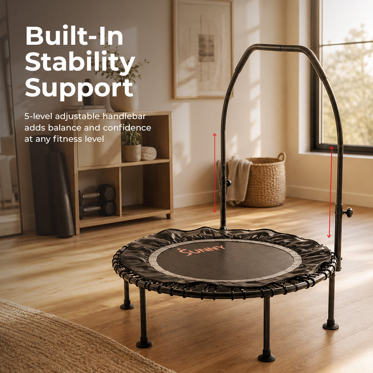 Active 40-Inch Fitness Trampoline with Adjustable Handlebar