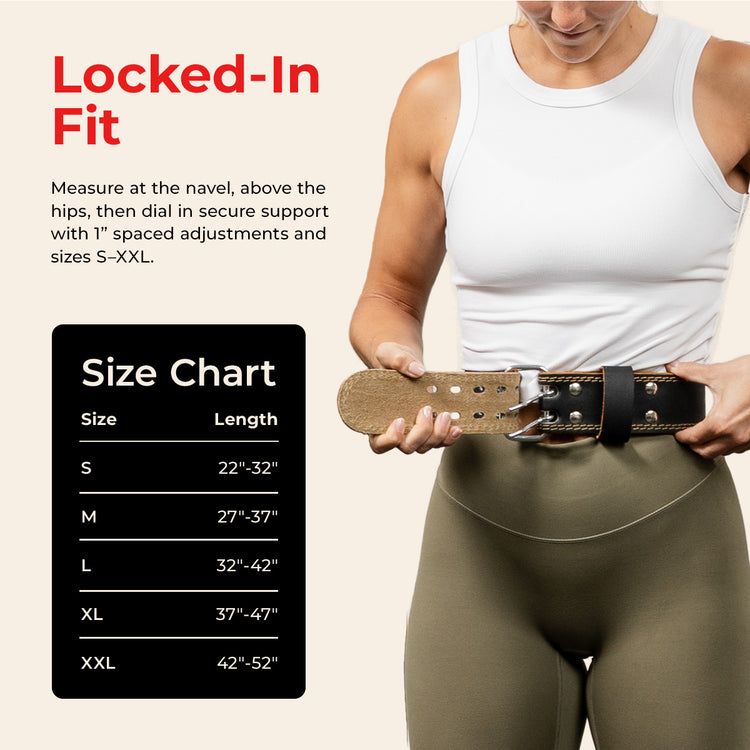 Leather Weightlifting Belt - 4"