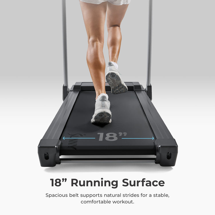 18" Running Surface | Spacious belt supports natural strides for a stable, comfortable workout.
