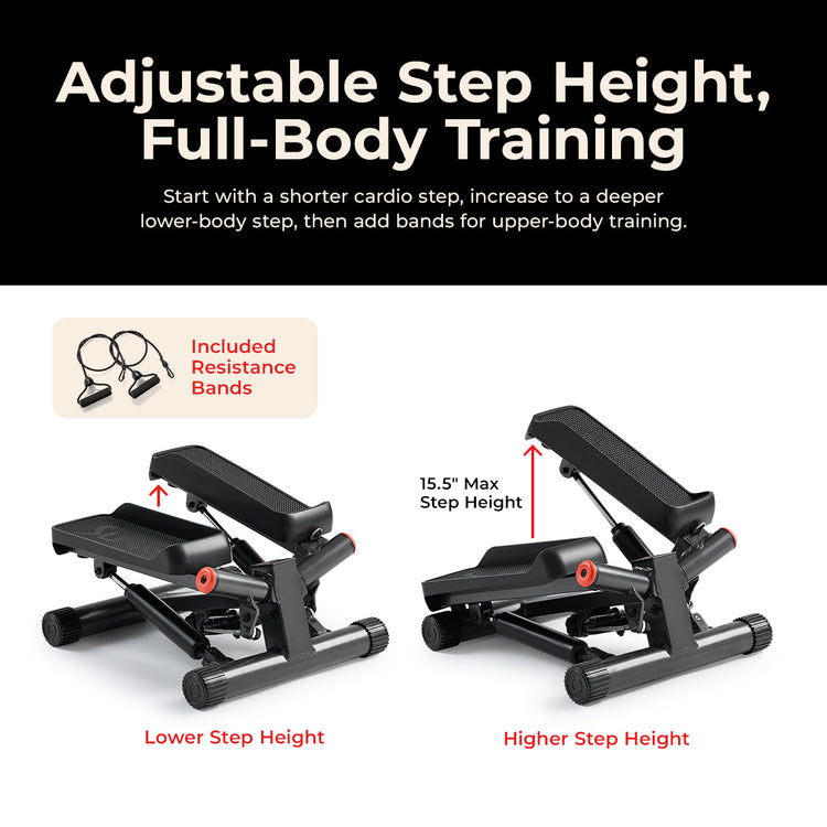 Smart Twist Stepper with Resistance Bands