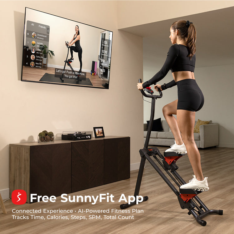Smart Foldable Stair Climber with Balance-Assist Cords