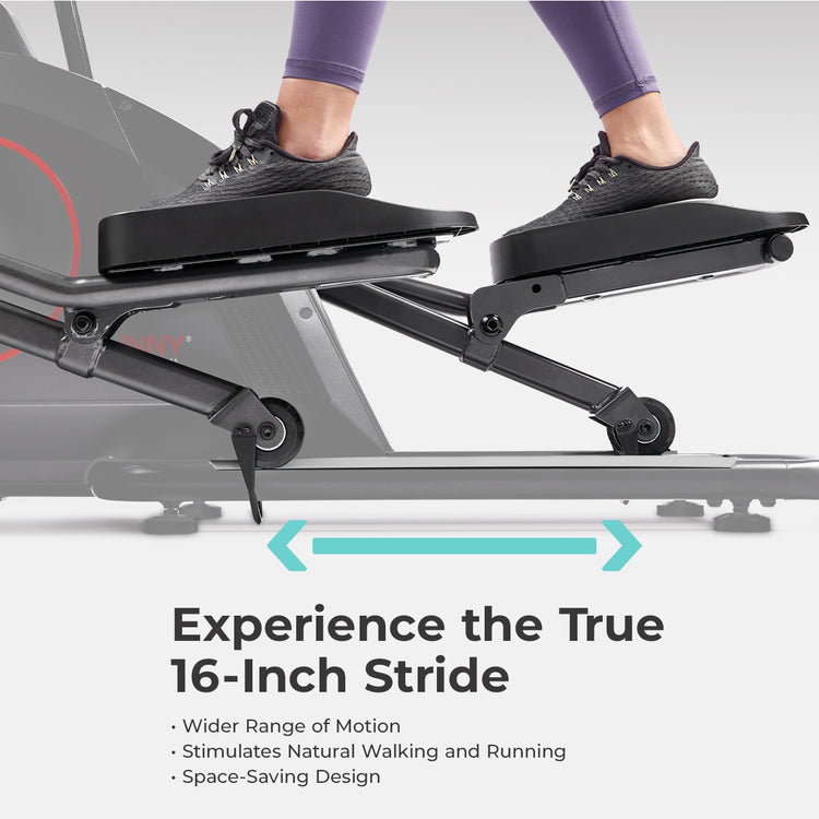 Ultra Silent Smart Elliptical Exerciser with 16” Long Stride Training Machine