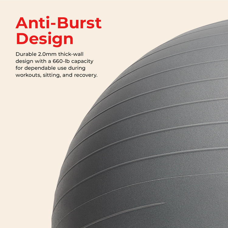 Premium Exercise Ball – 45–75 cm (Yoga / Stability Ball)