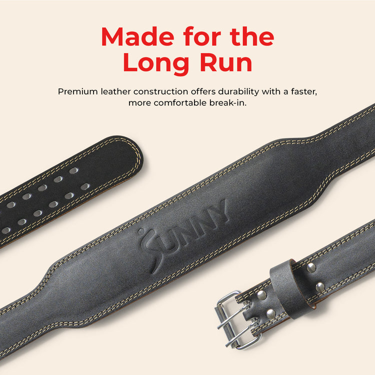 Leather Weightlifting Belt - 4"