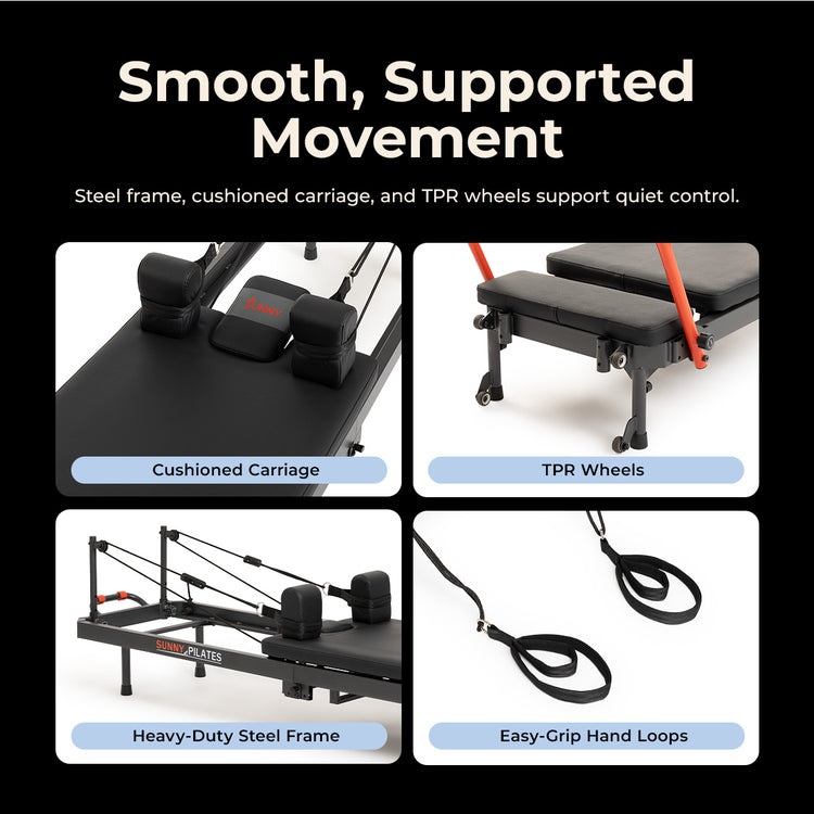 Pilates Reformer Machine with Jump Board for Home Workouts