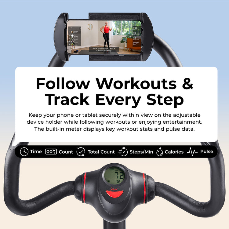 Smart Heavy Duty Power Stepper with Handlebar and Resistance Bands