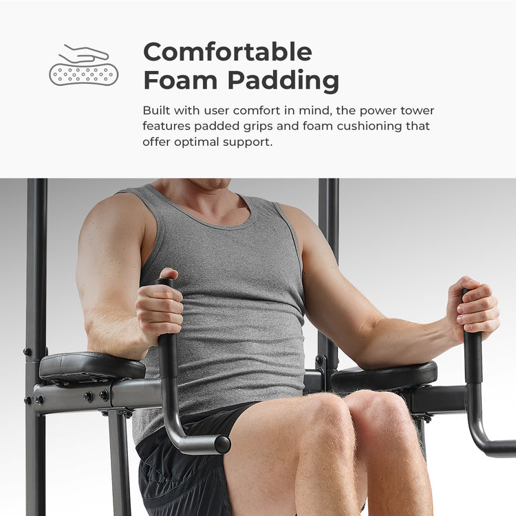 Multi-Function Power Tower with Dip Station and Pull Up Bar