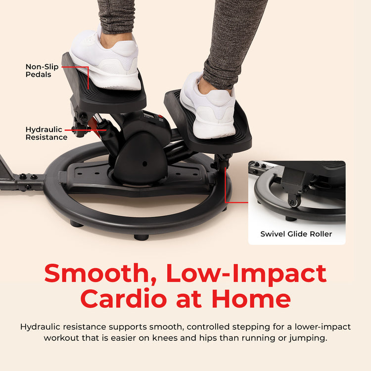 Swivel Stepper With Handlebars
