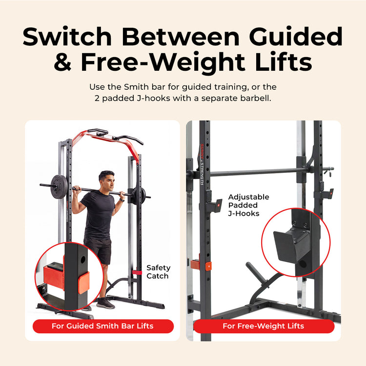 Sunny Strength® Light Commercial Strength Training Smith Machine - Sunny Health & Fitness