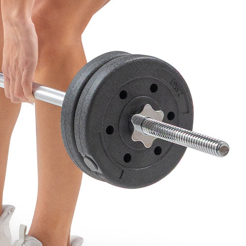 1" Standard Plate Compatible | Designed for all 1" standard weight plates—easy to load, secure under tension, and fully compatible with home-gym equipment.