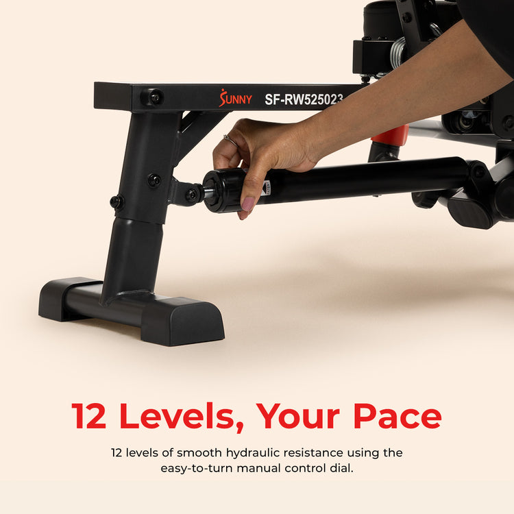 Full Motion Hydraulic Rowing Machine with Core Trainer