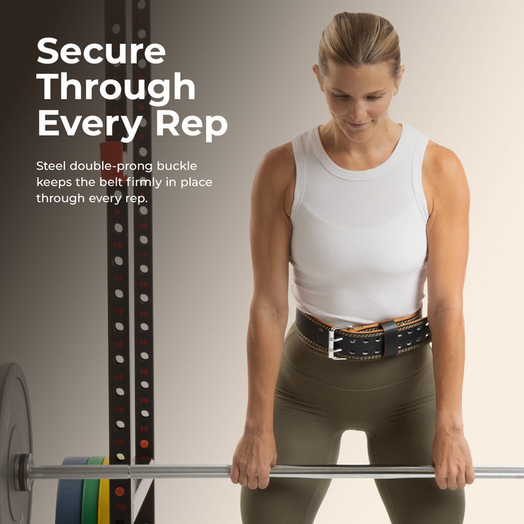 Leather Weightlifting Belt - 4"