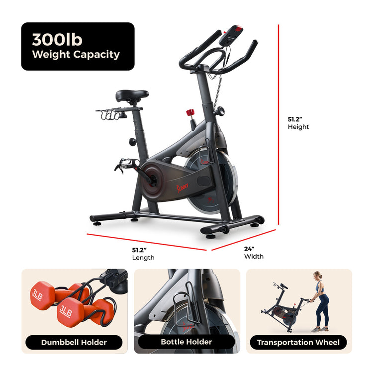 Sunny Health & Fitness Active 200 Smart Magnetic Cycling Exercise Bike