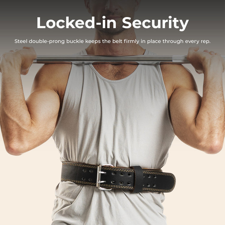 Leather Weightlifting Belt - 6"