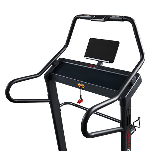 Ergonomic Handlebars with Quick Control | Built-in pulse sensors and quick-access buttons for easy speed and incline adjustments.