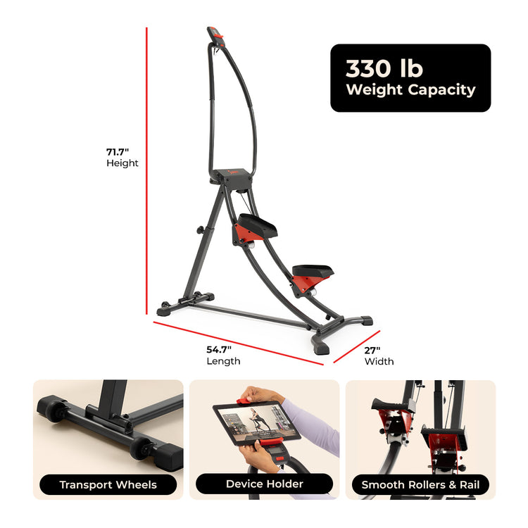 Curved Step Climber with Long Stride & 4 Incline Angles