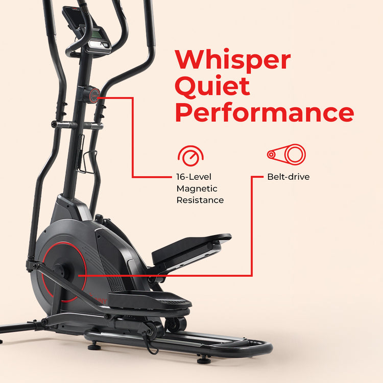 Ultra Silent Smart Elliptical Exerciser with 16” Long Stride Training Machine