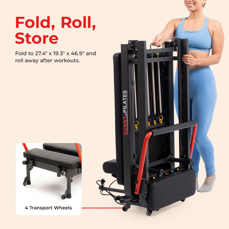 Pilates Reformer Machine with Jump Board for Home Workouts