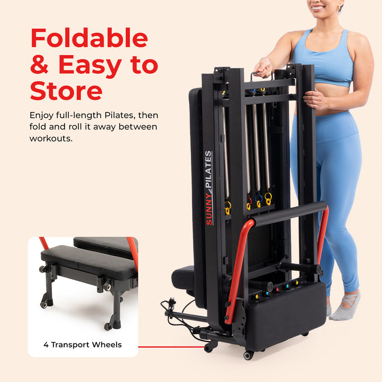 Premium Pilates Reformer Machine with Jump Board and Reformer Box for Home Workouts