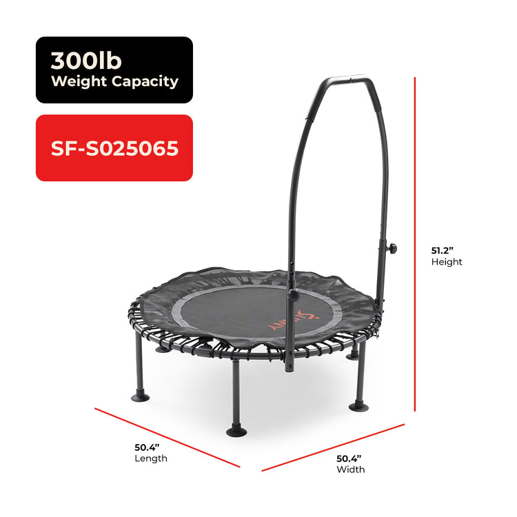 Active 48-Inch Fitness Trampoline with Adjustable Handlebar