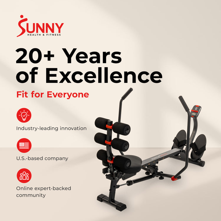 Full Motion Hydraulic Rowing Machine with Core Trainer