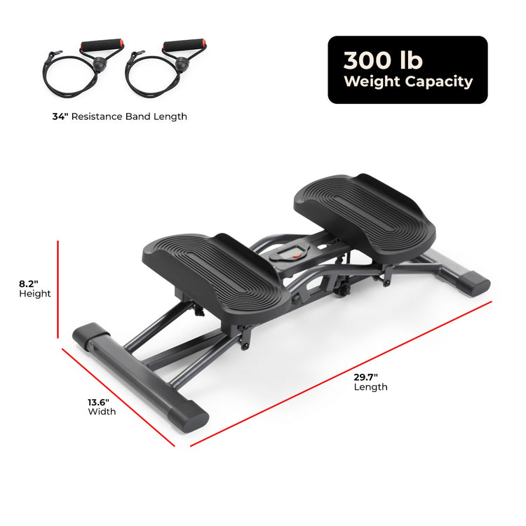 Smart Lateral Balance Stepper With Resistance Bands