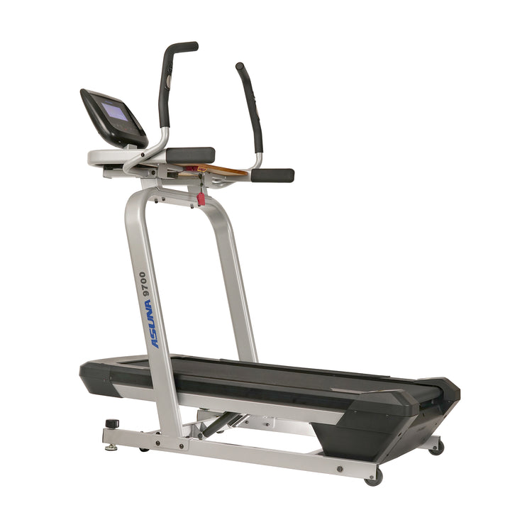 BUILT FOR CHALLENGES | This automatic treadmill is designed to accommodate intensive workouts and can support a user up to 300 lb.