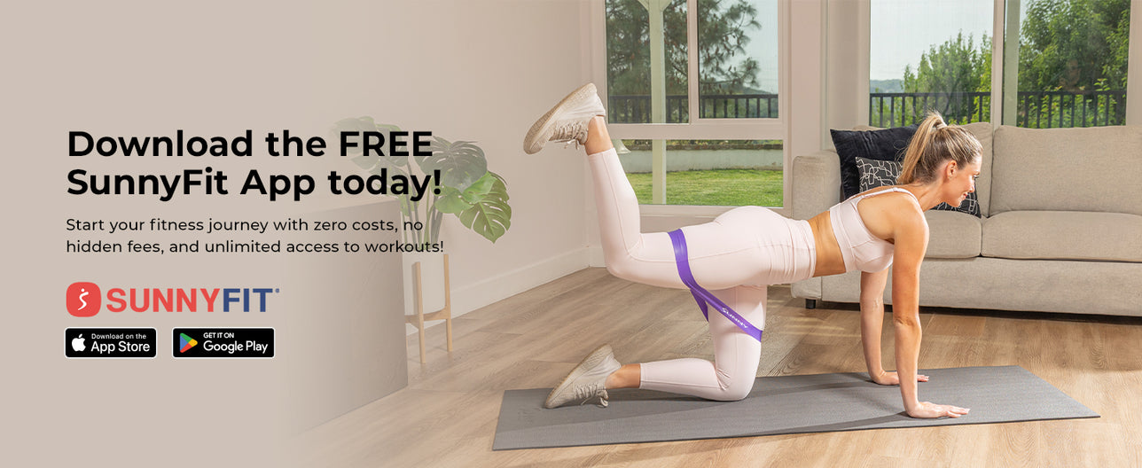 Join the FREE SunnyFit App | We make home workouts seamless, simple and fit for everyone!
