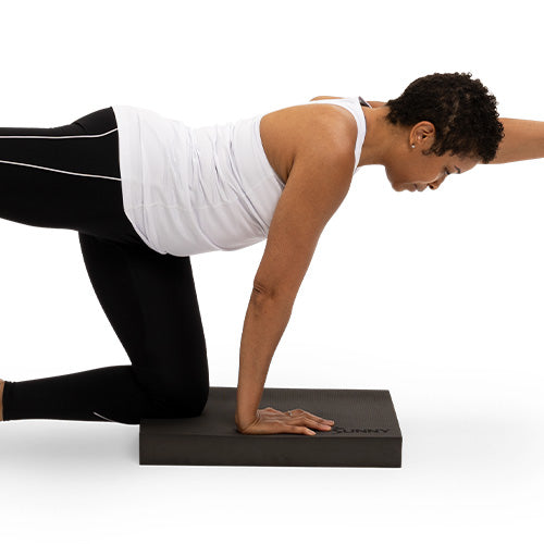 Textured Non-Slip Surface | Helps support secure footing and controlled movement during balance and strength exercises.