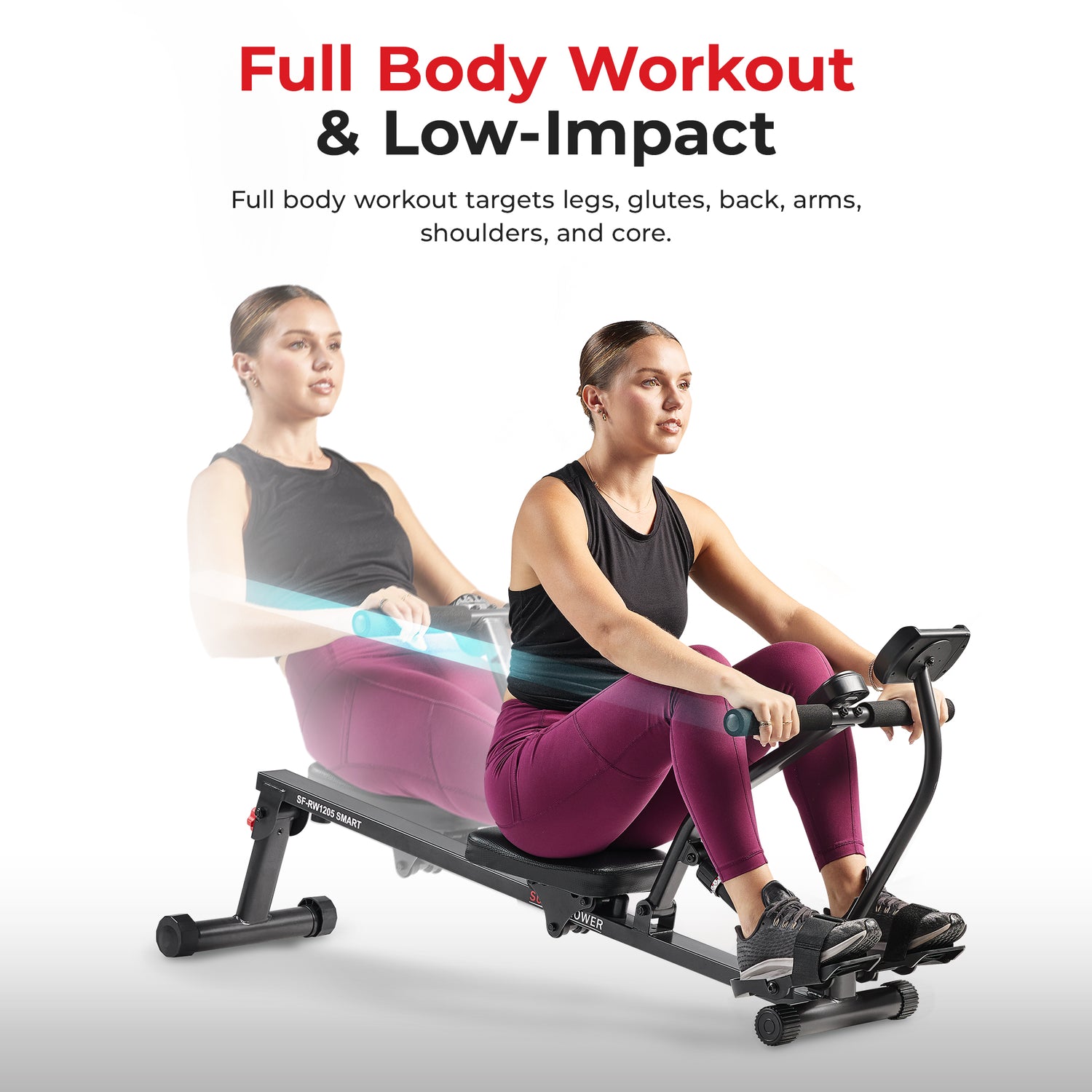 Smart Compact Hydraulic Rowing Machine with 12 Levels Hydraulic ...