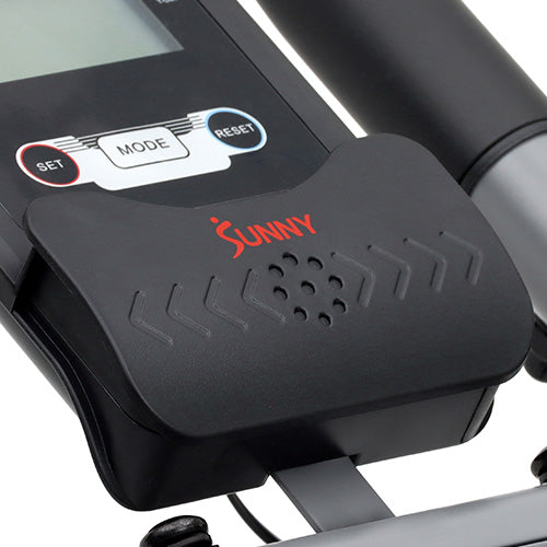 Integrated Device Holder | Secure your device while you exercise. Use the free SunnyFit App to follow trainer-led workouts and keep your fitness routine engaging and effective.