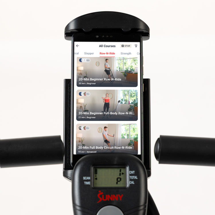 Device Holder & Metric Tracking | LCD monitor displays calories burned, workout duration, and total count. Built-in holder keeps your device secure and accessible.