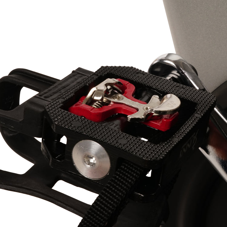 CLIP-IN/CAGED COMPATIBLE PEDALS | Lock in and feel the momentum with Clip-in/Caged compatible foot pedals. Proper foot placement is essential when cycling!
