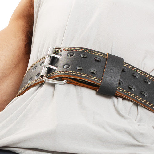 Premium Leather + Steel Buckle | Genuine split leather with reinforced stitching and a corrosion-resistant double-prong steel buckle.
