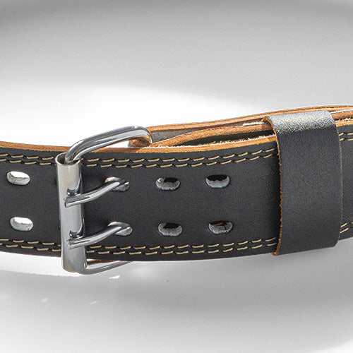 Premium Leather + Steel Buckle | Durable split leather with an 8–9 mm front thickness and a corrosion-resistant double-prong steel buckle.