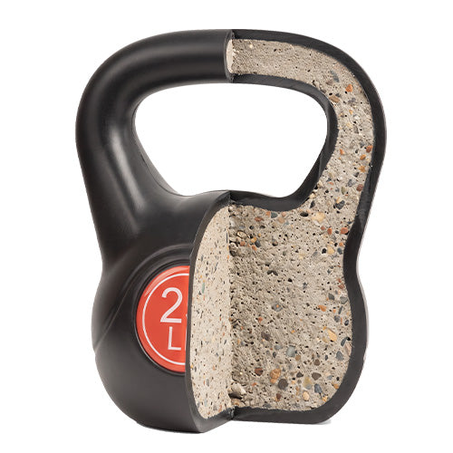 HDPE Shell + Cement Fill | Rust-resistant outer shell with cement fill for controlled indoor workouts.

