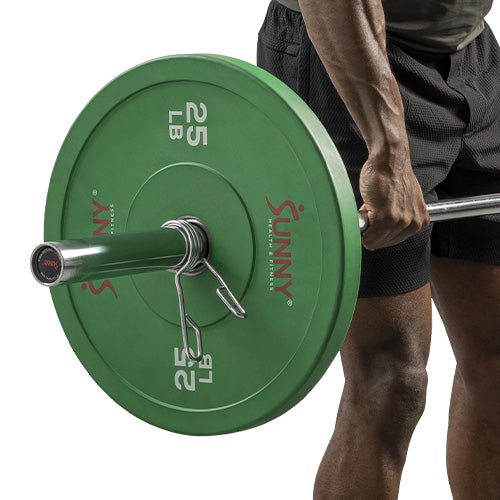 Olympic Plate Compatibility | 2" sleeves fit standard Olympic plates and compatible training attachments.
