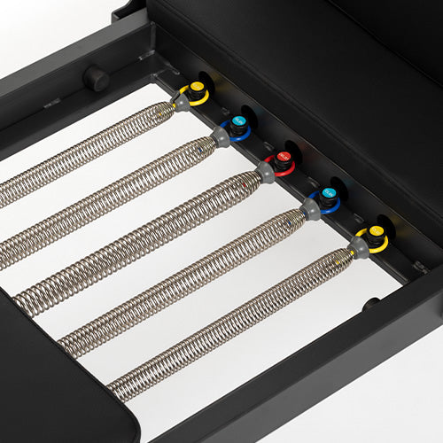 5 Color-Coded Springs | 2 x 10 lb, 2 x 15 lb and 1 x 28 lb.