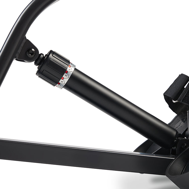 Smooth hydraulic resistance | Ultra-smooth hydraulic piston provides 12 levels of whisper-quiet resistance for a full-body workout.