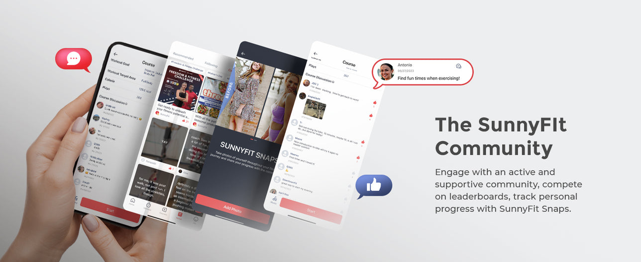 The SunnyFIt Community | Engage with an active & supportive community, compete on leaderboards, track personal progress with SunnyFit Snaps.