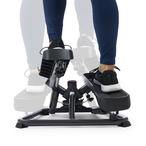 Side-to-Side Twist Motion | Helps engage the glutes, thighs, calves, and core while adding more movement variety than straight stepping.
