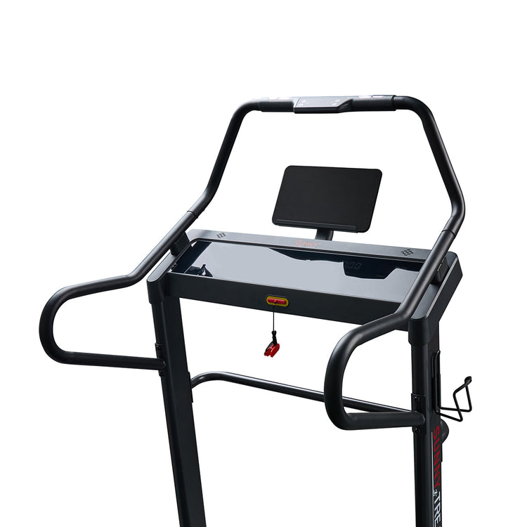 Ergonomic Handlebars with Quick Control | Built-in pulse sensors and quick-access buttons for easy speed and incline adjustments.