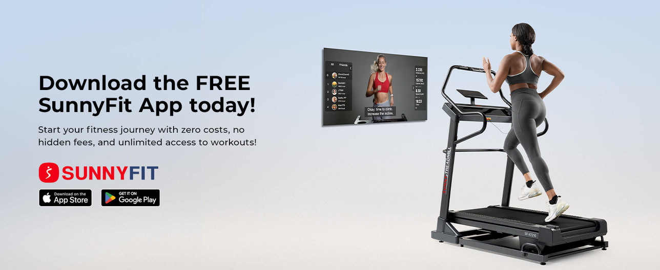 Join the FREE SunnyFit App | We make home workouts seamless, simple, and fit for everyone!