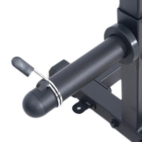 Rear Plate Storage | Two plate holders keep weights close, organized, and help add stability to the rack setup.