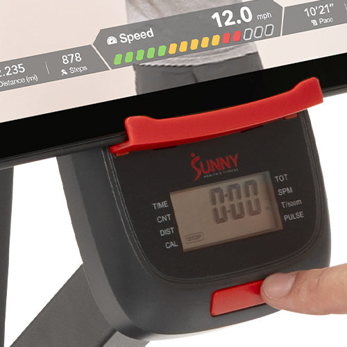 Smart Workout Tracking | View key workout stats on the built-in meter and connect to the free SunnyFit app for expanded tracking and progress support.
