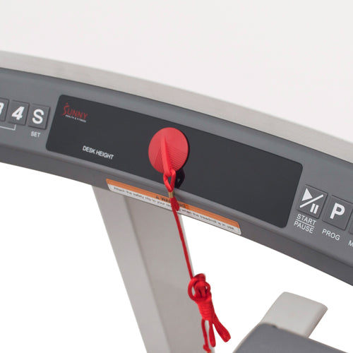 DIGITAL MONITOR | The display located on the desk tracks your speed, time, distance, calories burned and includes 10 pre-installed workout programs.