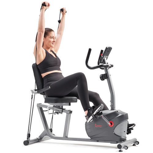 FULL BODY WORKOUTS | Included resistance bands adds a new dimension to your recumbent exercise bike routine by incorporating an upper-body training component into your workouts.