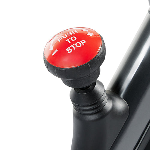 SAFETY & CONVENIENCE | Emergency stop brake for safety in case wheel is spinning to fast. Simply push down on brake to bring your bike a complete stop.